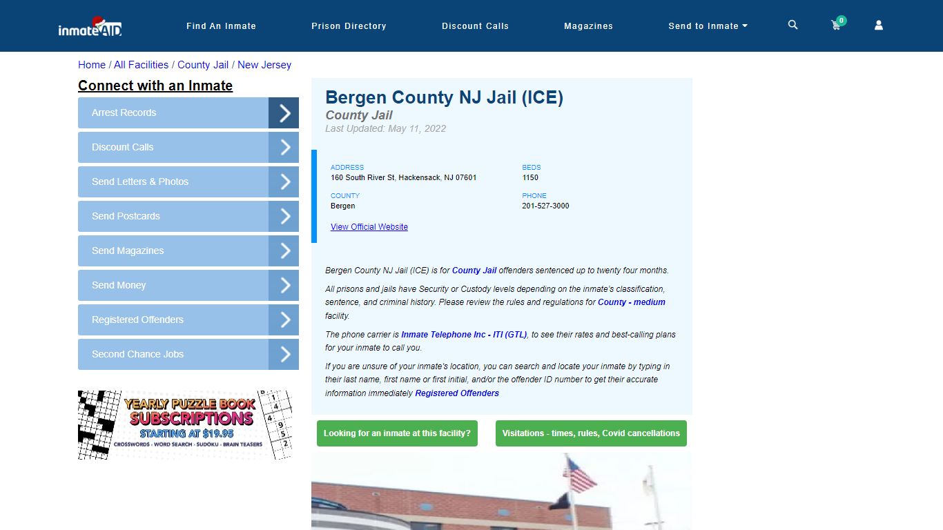 Bergen County NJ Jail (ICE) - Inmate Locator - Hackensack, NJ